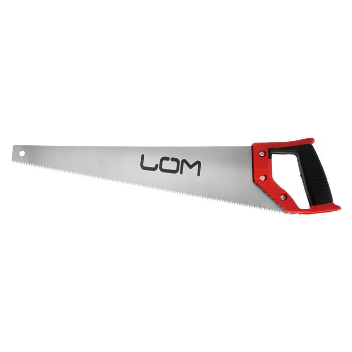 Ножовка по дереву LOM, обрезиненная рукоятка, 7-8 TPI, 450 мм 3581502