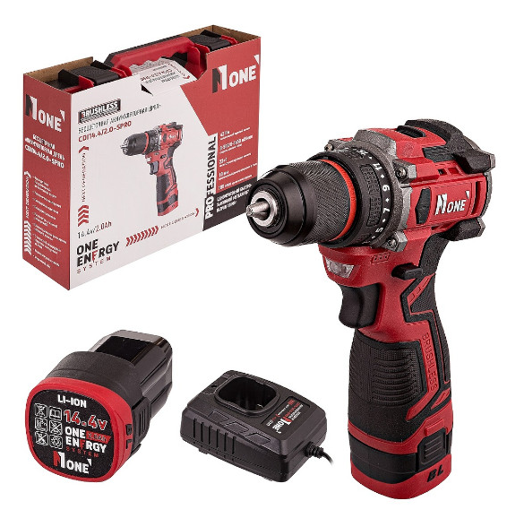Дрель акк. ударная бесщ. CDI 14,4/2,0-SPRO-2B(42Hm,14,4V/2,0Ah,10мм БЗПметал,500-1650об/мин,КЕЙС) №1