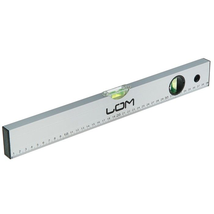 Уровень алюминиевый LOM, 2 глазка, линейка, 400 мм 2964615