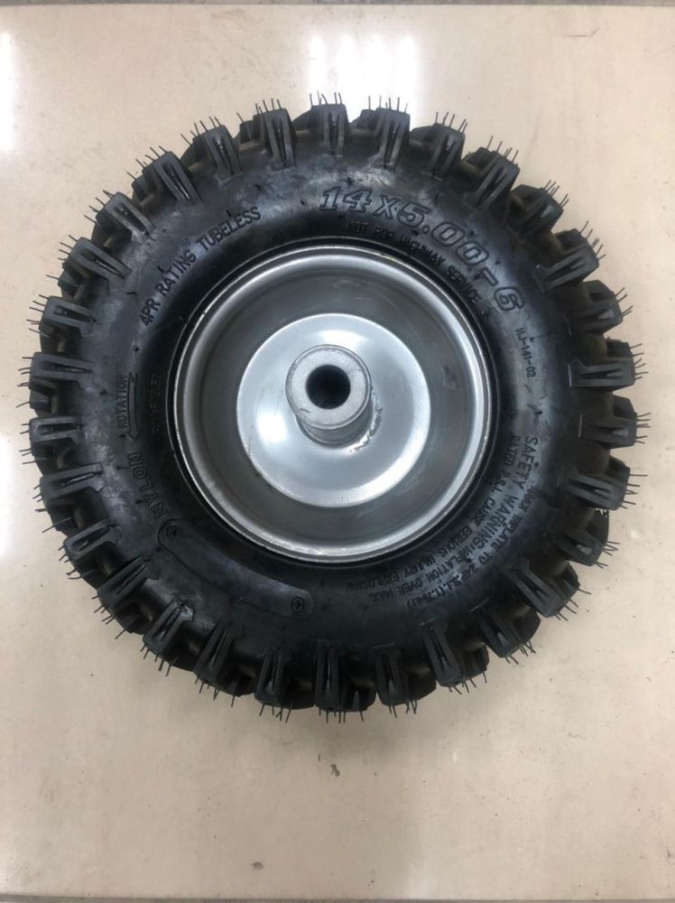 Колесо в сборе левое 14*500-6 (Carver STG-6556EL/6561EL; Парма МСБ-01-761ЭФ/01-1570 ПЭФ)