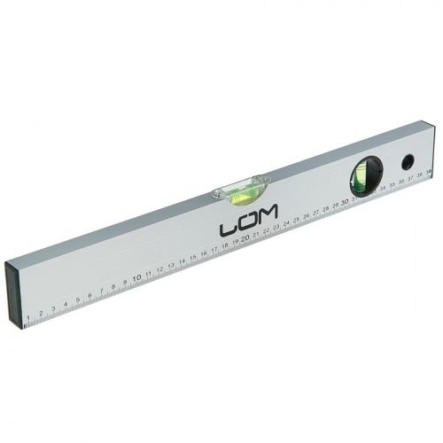 Уровень алюминиевый LOM, 2 глазка, линейка, 400 мм 2964615