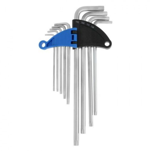 Набор ключей TUNDRA, TORX Tamper, экстрадлинные, CrV, TT10 - TT50, 9 шт. 2354397