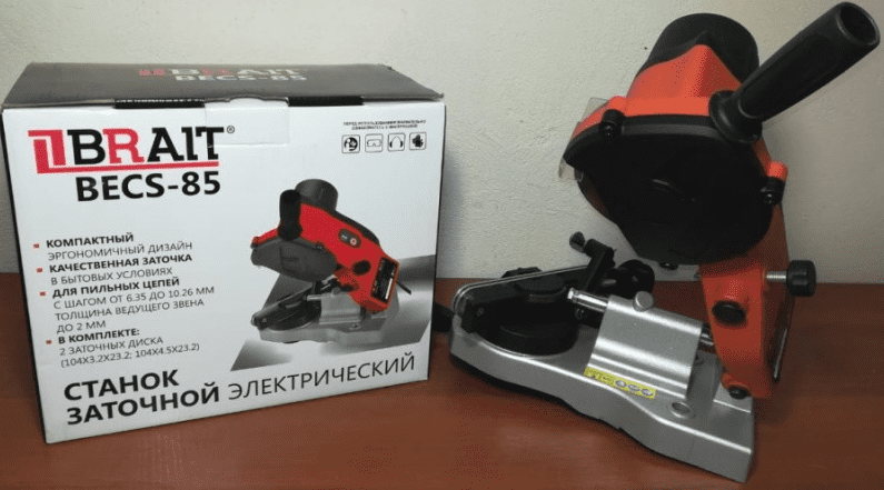 Станок заточной электрический BRAIT BECS-85 (мощность 85Вт; в коплекте два заточных диска 104х3.2х23
