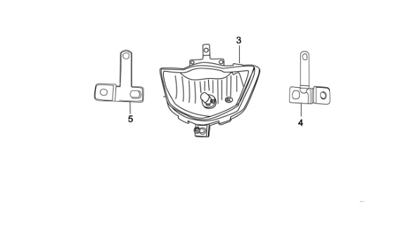 PAN2304Кронштейн фары правый
