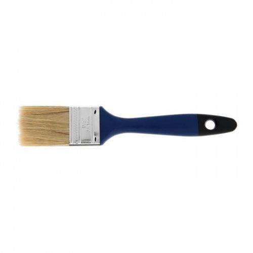 Кисть плоская TUNDRA, натуральная щетина, пластиковая ручка, 1.5", 38 мм 881516