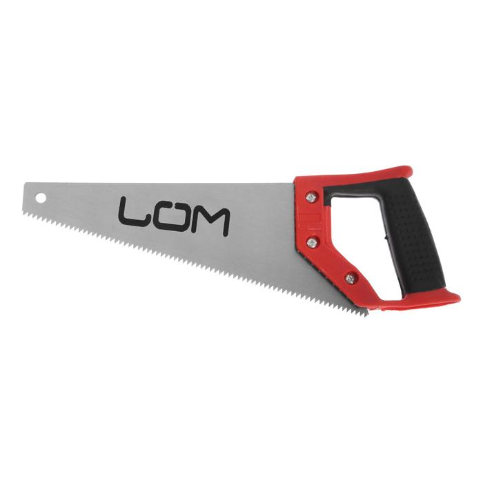Ножовка по дереву LOM, обрезиненная рукоятка, 7-8 TPI, 300 мм 1818194