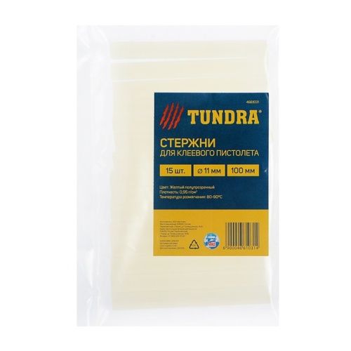 Стержни клеевые TUNDRA, 11 х 100 мм, 15 шт. 4661031