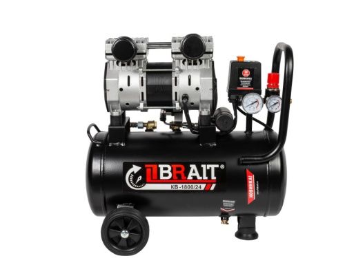 Компрессор воздушный Brait КМ-1800/24 (24 литра 1,8кВт; 8bar,  260 л/м)