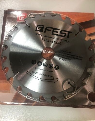 Диск пильный по дер. FEST 210х24Тх30