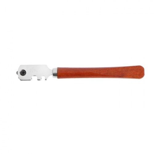 Стеклорез TUNDRA, шестироликовый, деревянная рукоятка 1181283