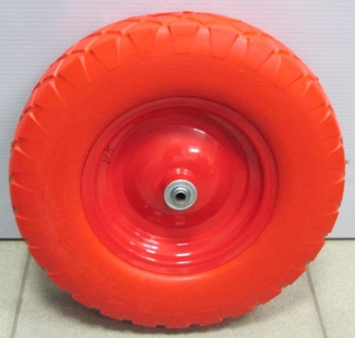 Колесо для тачки садовой W13-400/6PU(20) полиуретановое; симметричная ось; длина втулки 40мм
