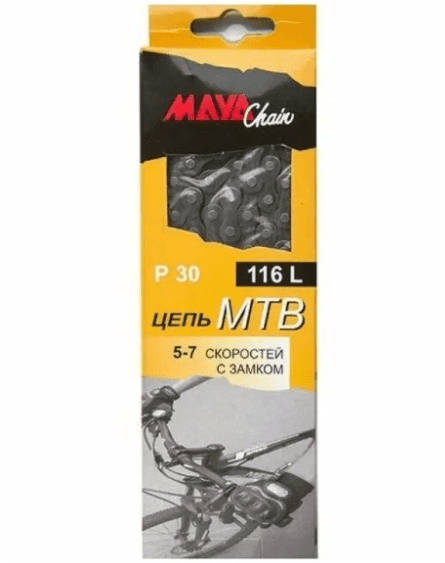 Цепь спортивная вело MAYA модель M30 116 звеньев 1/2*3/32