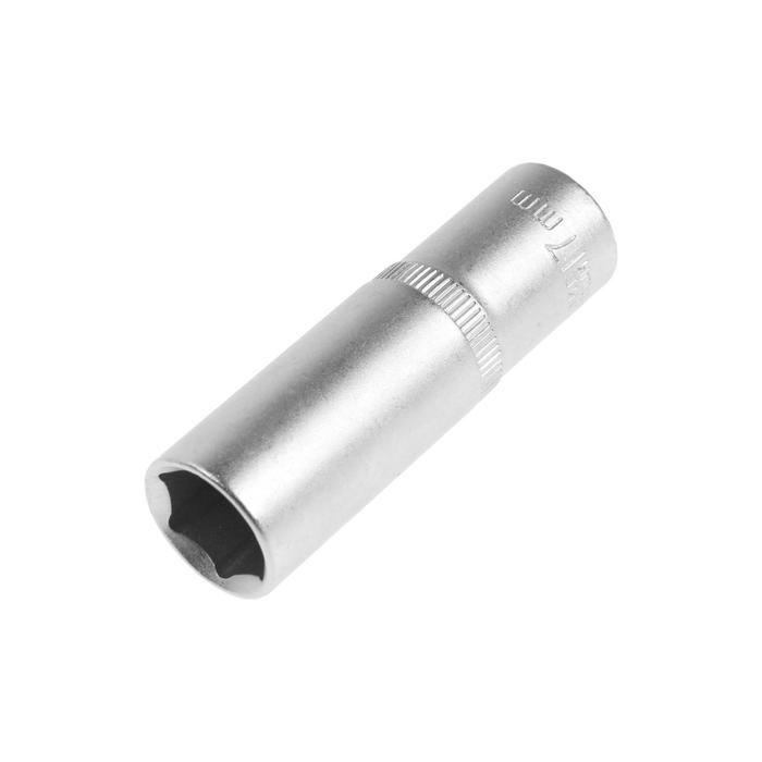 Головка торцевая шестигранная удлиненная TUNDRA, под квадрат 1/2", 17 мм, CrV 1123571      