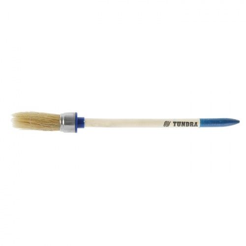 Кисть круглая TUNDRA PRO, натуральная щетина, деревянная ручка, №2, 20 мм 881560