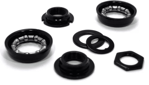 Детали каретки "NECO" BMX ( American type 51,5mm 9 частей ХРОМ) B889(компл)