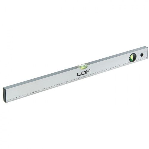 Уровень алюминиевый LOM, 2 глазка, линейка, 600 мм 2964616