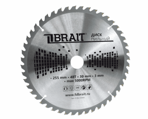 Диск пильный по дереву BRAIT 255 x 30 x 48T