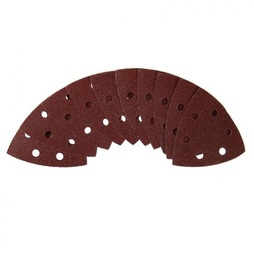 Треугольник абразивный под липучку TUNDRA, перфорированный, 93 мм, Р80, 10 шт. 2603062