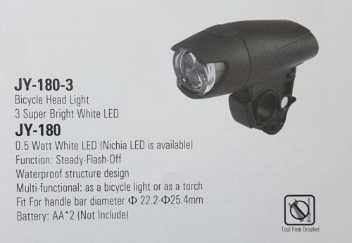 фара передняя бренд "VORON" JY-180-3, 3 LED, 2 режима работы