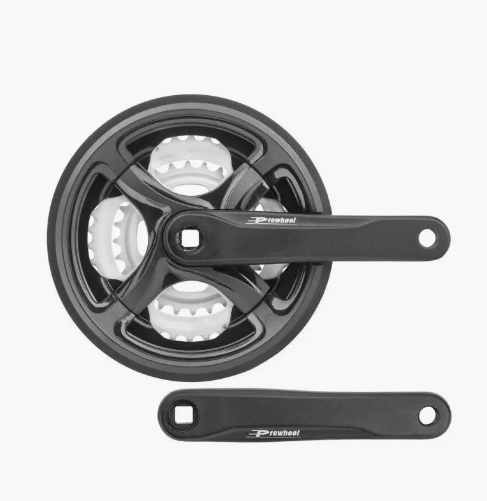 Шатуны алюминиевые PROWHEEL  TY-CM05  48/38/28T, L=170mm (MTB-7/8S)  черные