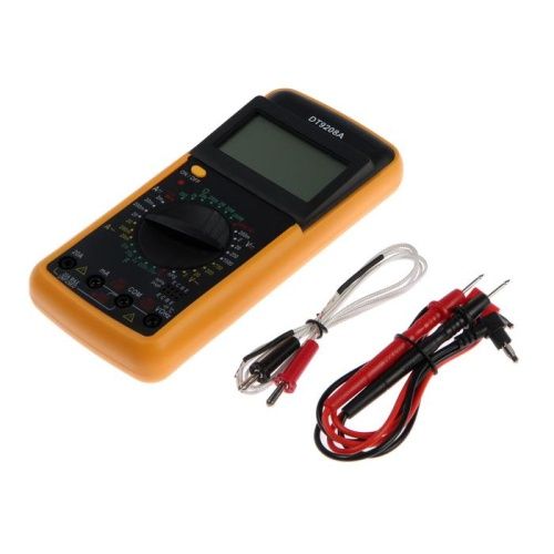 Мультиметр TUNDRA DT-9208А, ACV/DCV, ACA/DCA, 200-200MΩ, 20nF-200mF, 40-400 °C, 200 kHz 1550213     