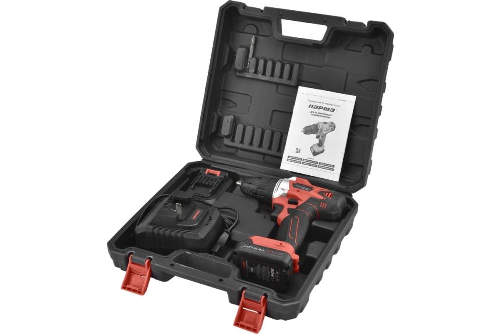 Дрель-шуруповерт акк. ПАРМА ДША-02А-1512/2Li (б/щеточн.12В, 2Ач, 2акк.,2скор,,подсв,индик.