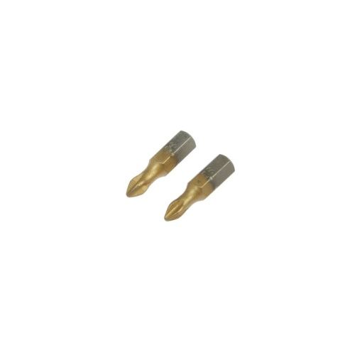 Биты TUNDRA, намагниченные, сталь S2, 58-60 HRC, TiN, PH1 х 25 мм, 2 шт. 1414800